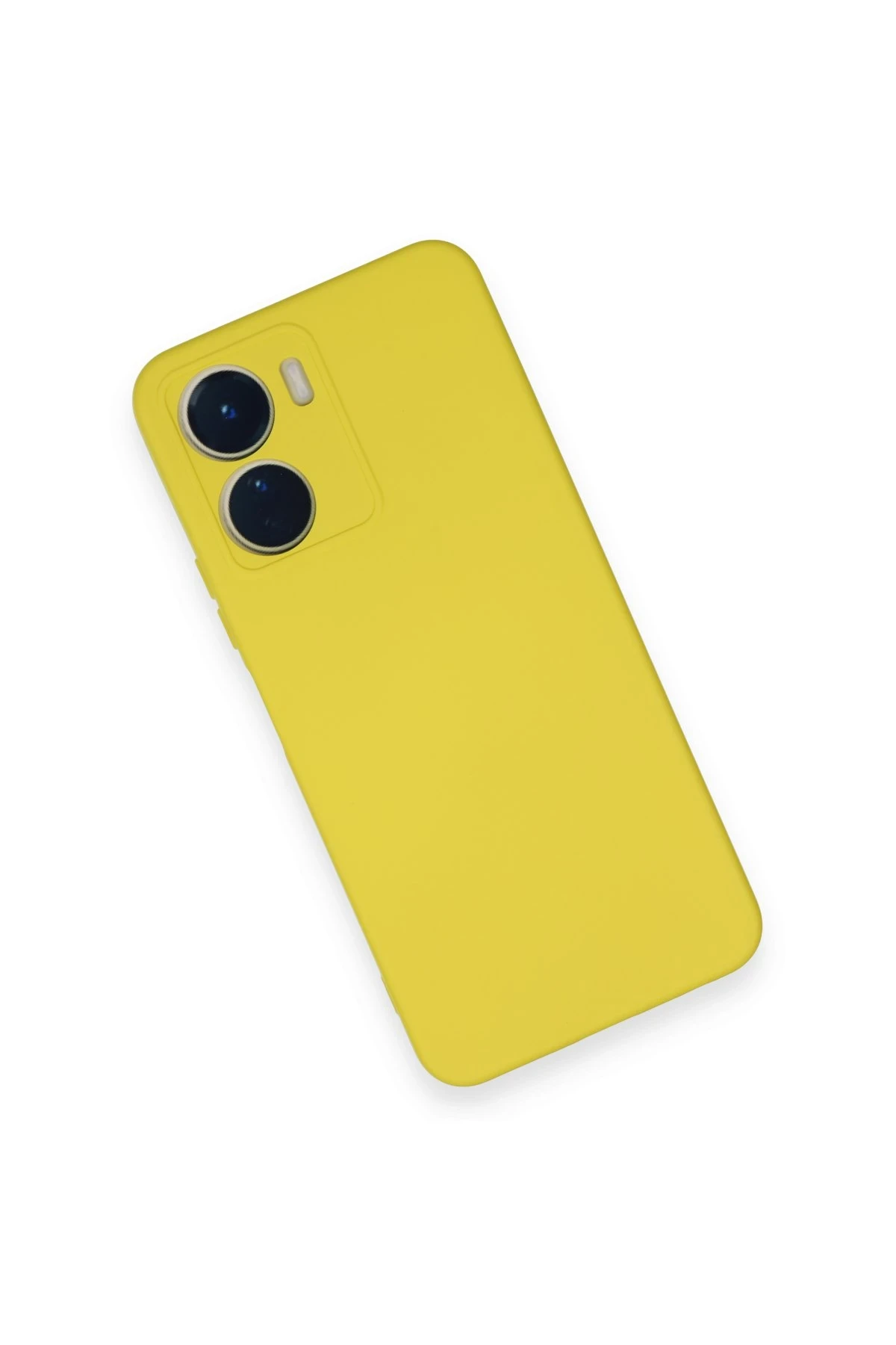 Newface Vivo Y16 Kılıf Nano içi Kadife Silikon - Sarı - Görsel 3