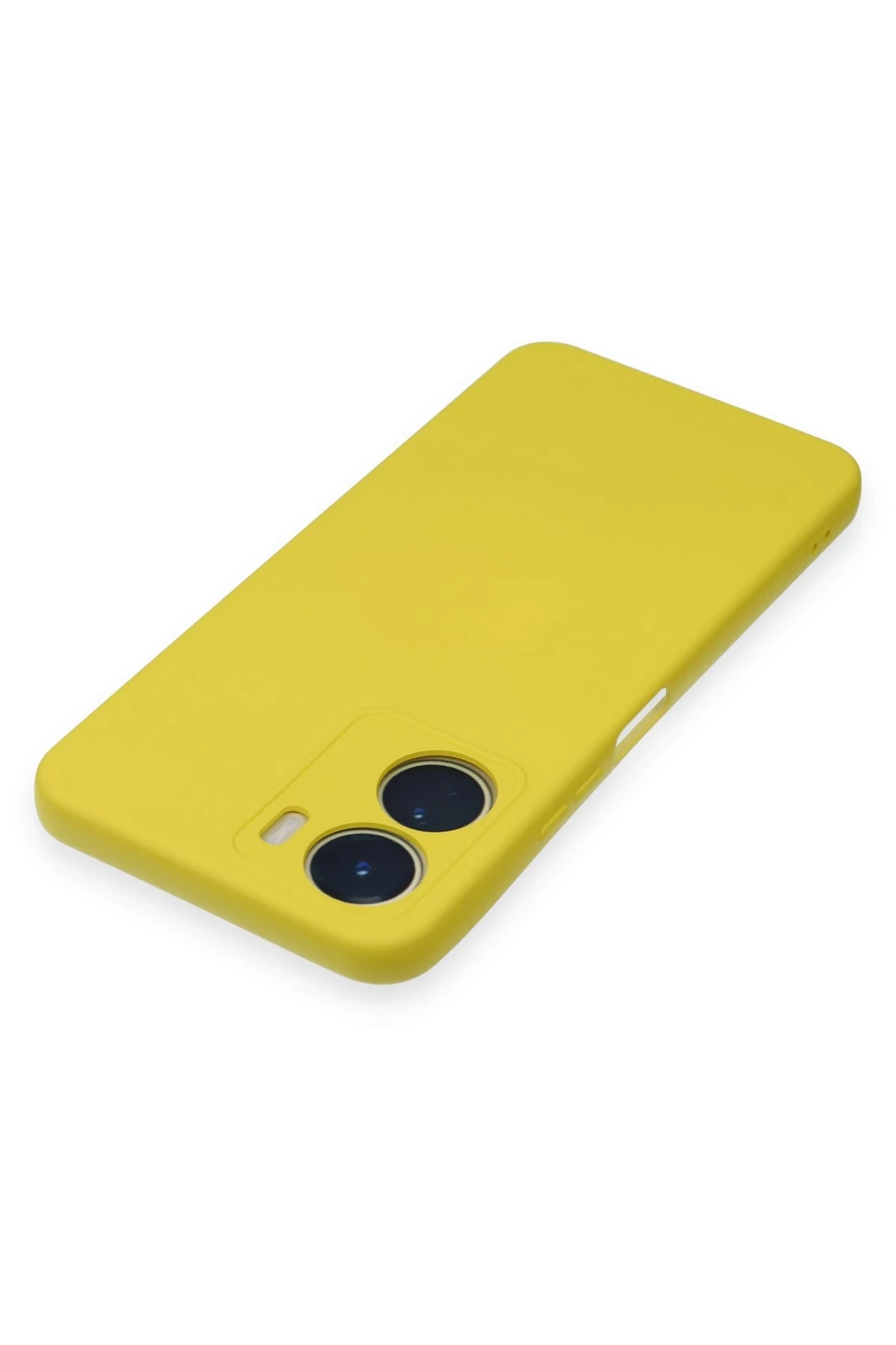 Newface Vivo Y16 Kılıf Nano içi Kadife Silikon - Sarı - Görsel 4