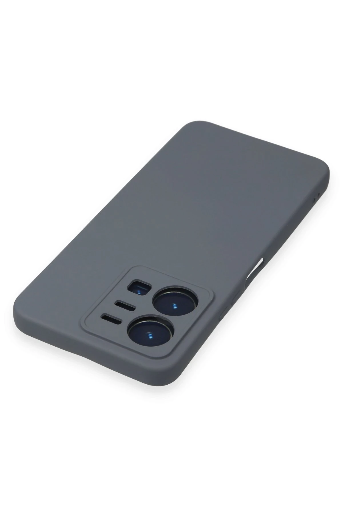 Newface Vivo Y35 Kılıf Nano içi Kadife Silikon - Gri - Görsel 4