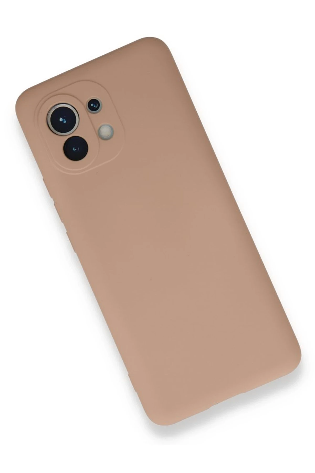 Newface Xiaomi Mi 11 Kılıf Nano içi Kadife Silikon - Pudra - Görsel 3