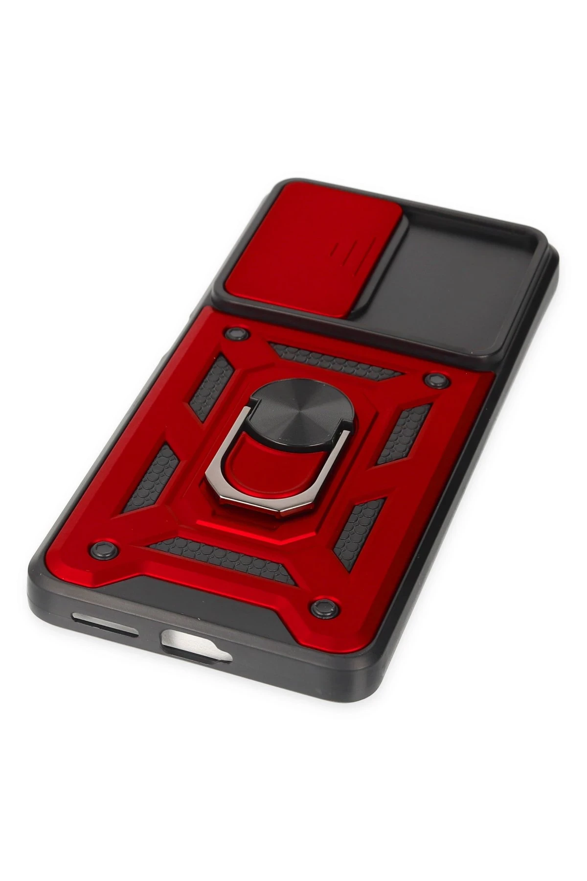 Newface Xiaomi Mi 11T Pro Kılıf Pars Lens Yüzüklü Silikon - Kırmızı - Görsel 5