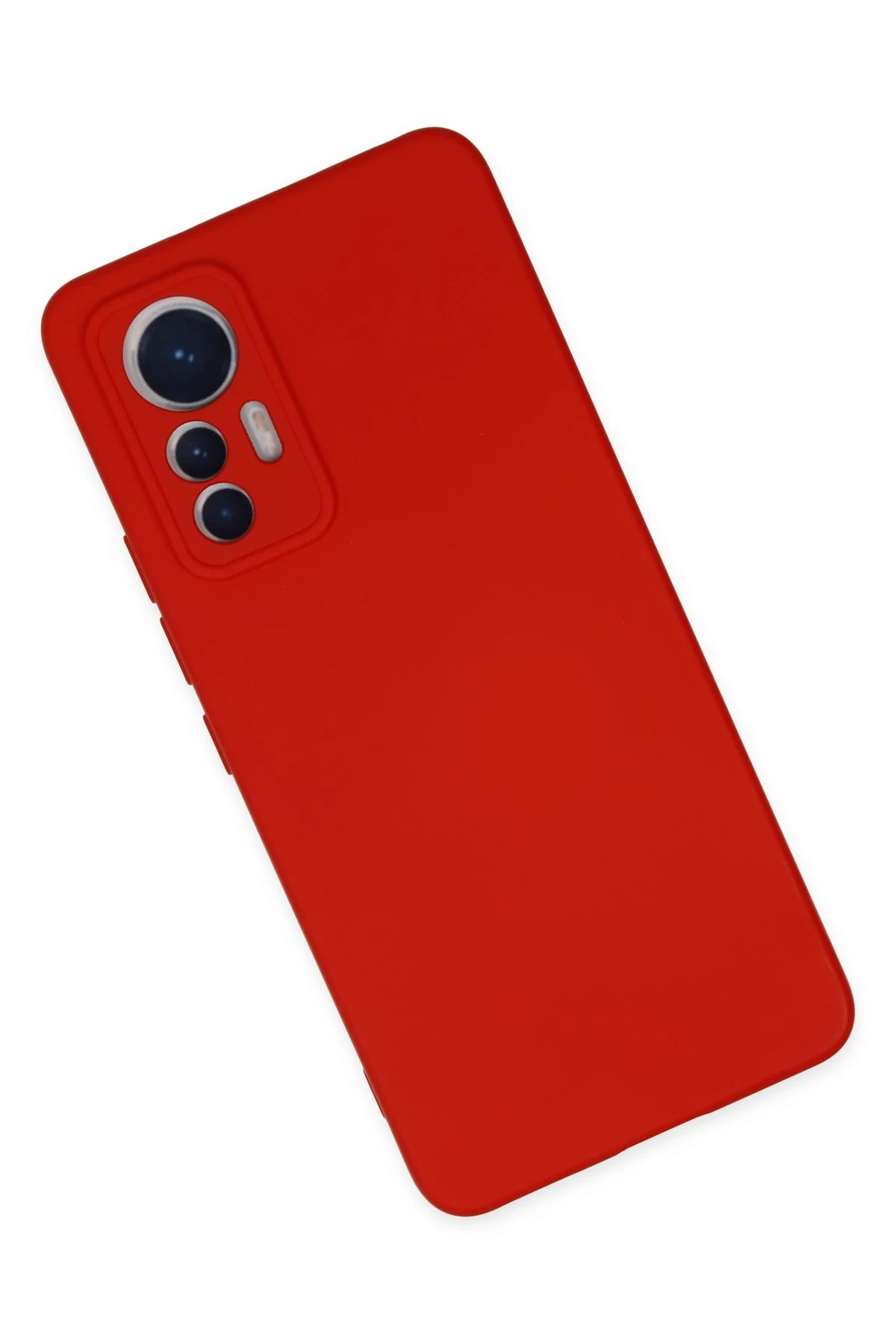 Newface Xiaomi Mi 12 Lite Kılıf Nano içi Kadife Silikon - Kırmızı - Görsel 3