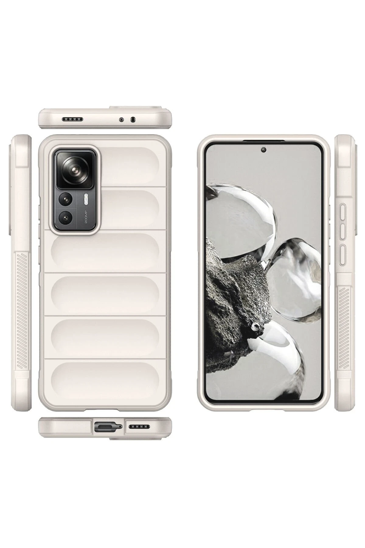 Newface Xiaomi Mi 12T Pro Kılıf Optimum Silikon - Krem - Görsel 3