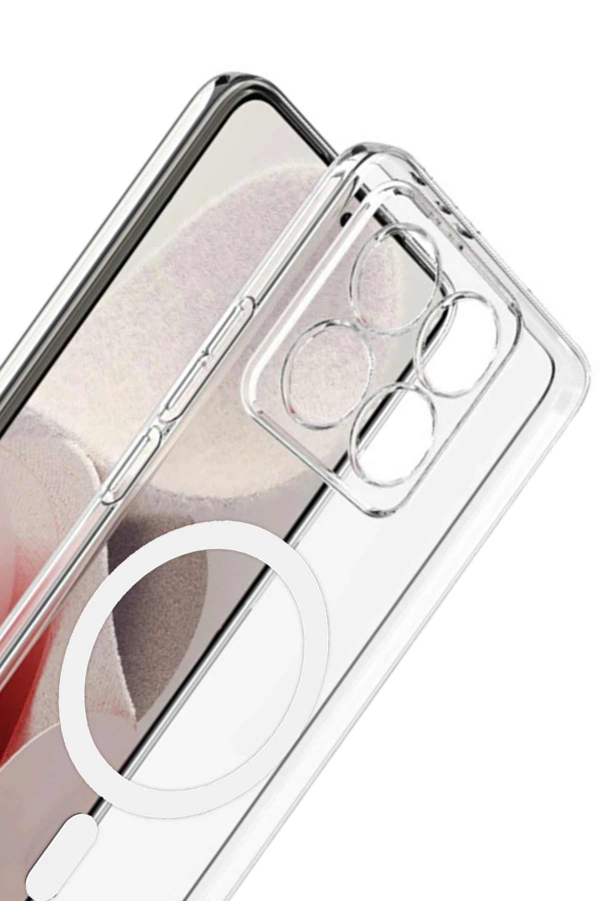 Newface Xiaomi Mi 14T Combo Sert Şeffaf Magsafe Kapak - Şeffaf - Görsel 3