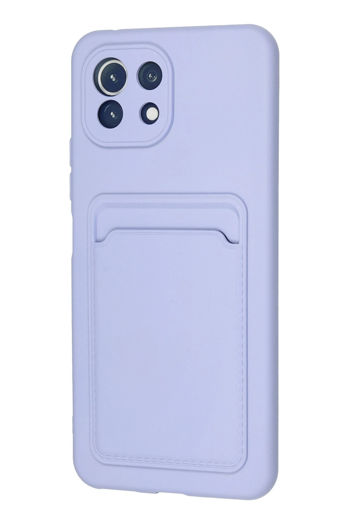Newface Xiaomi Mİ 11 Lite Kılıf Kelvin Kartvizitli Silikon - Lila - Görsel 3