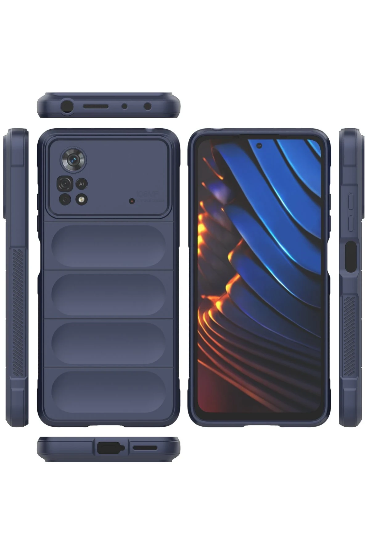 Newface Xiaomi Poco X4 Pro 5G Kılıf Optimum Silikon - Lacivert - Görsel 3