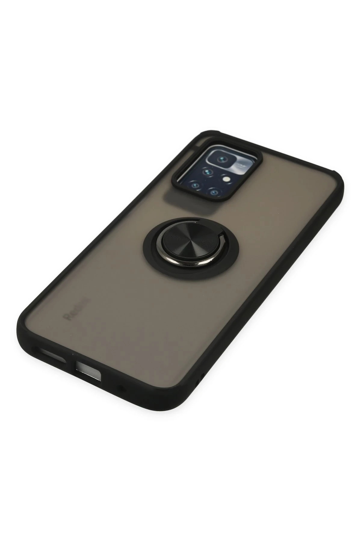 Newface Xiaomi Redmi 10 2022 Kılıf Montreal Yüzüklü Silikon Kapak - Siyah - Görsel 5