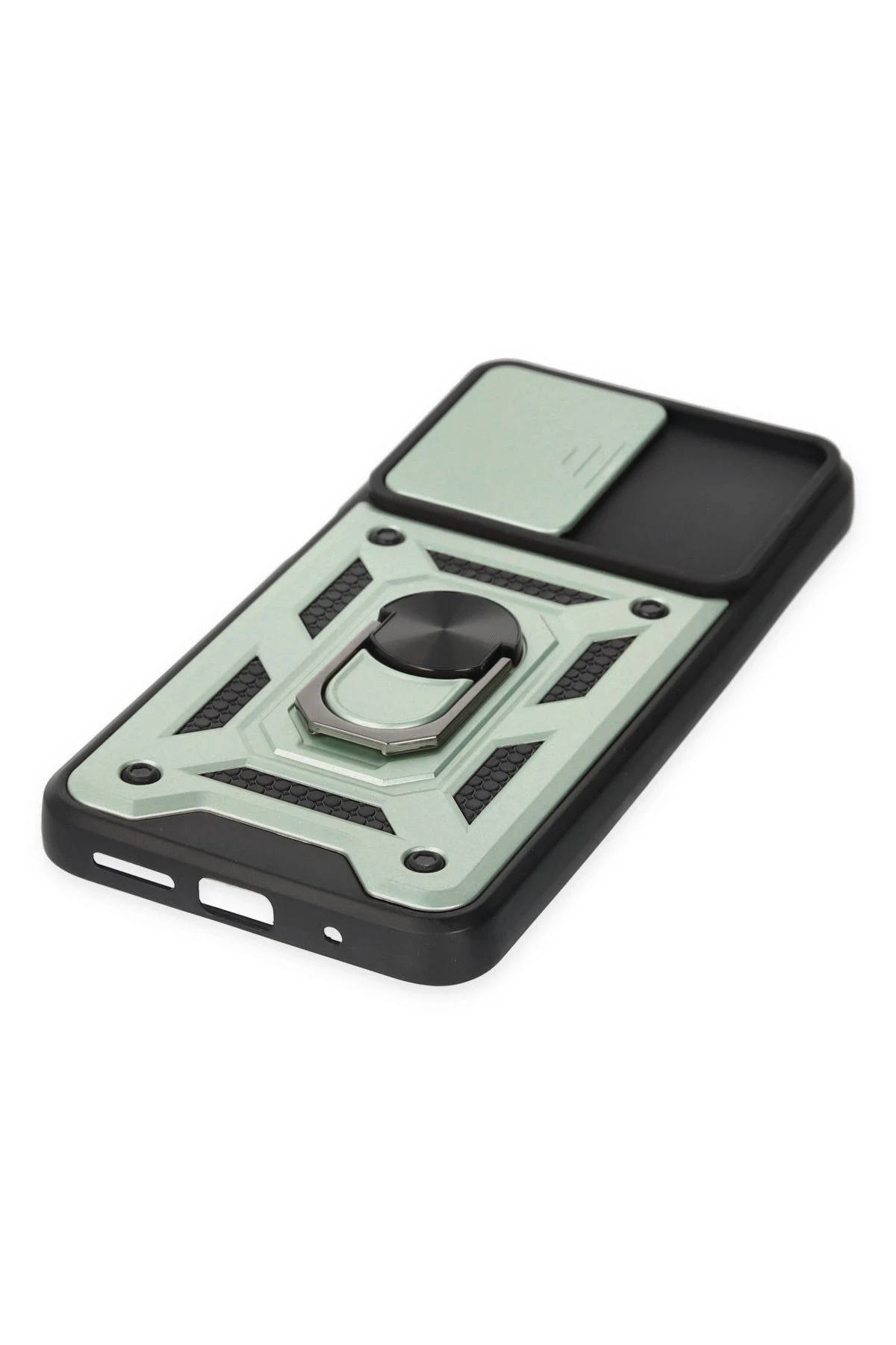Newface Xiaomi Redmi 10 2022 Kılıf Pars Lens Yüzüklü Silikon - Yeşil - Görsel 5