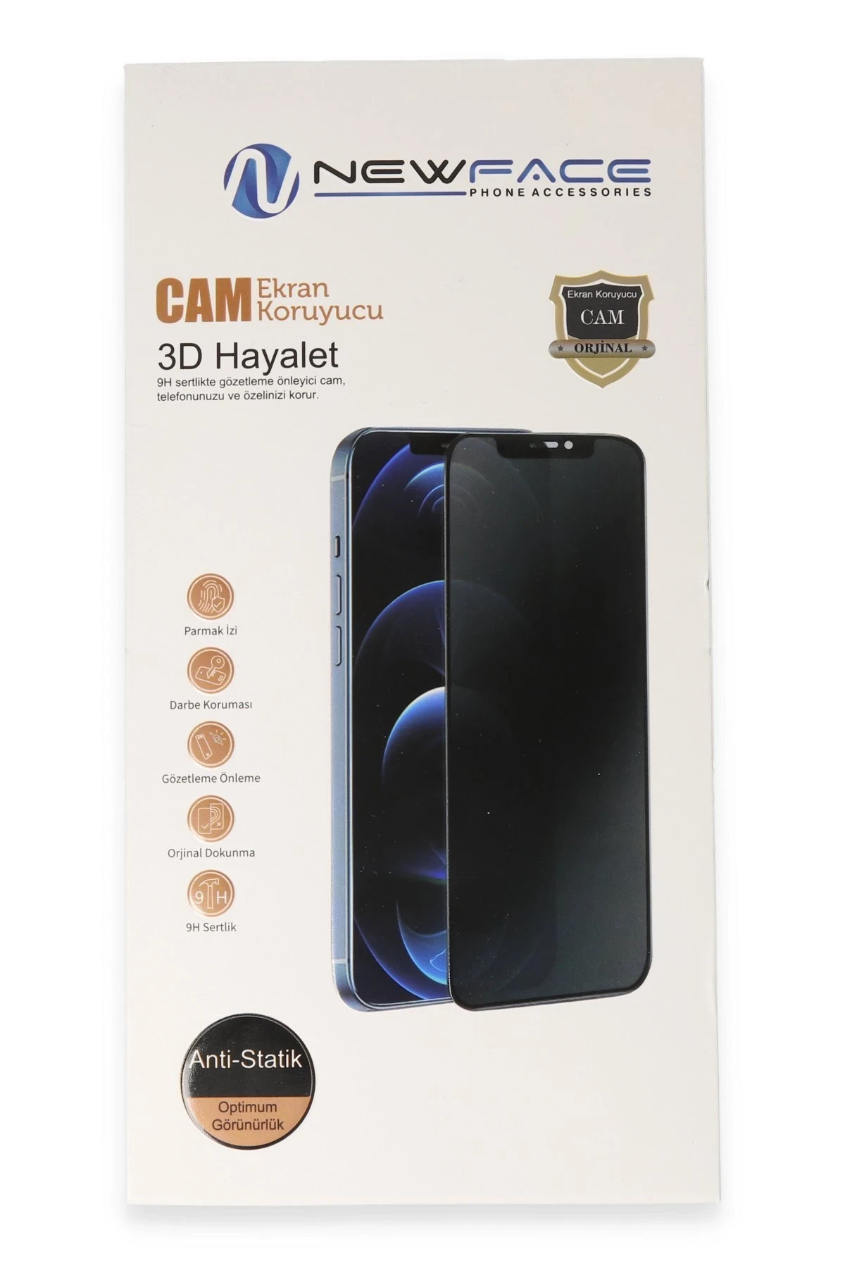 Newface Xiaomi Redmi 13C 3D Antistatik Hayalet Cam Ekran Koruyucu - Görsel 3