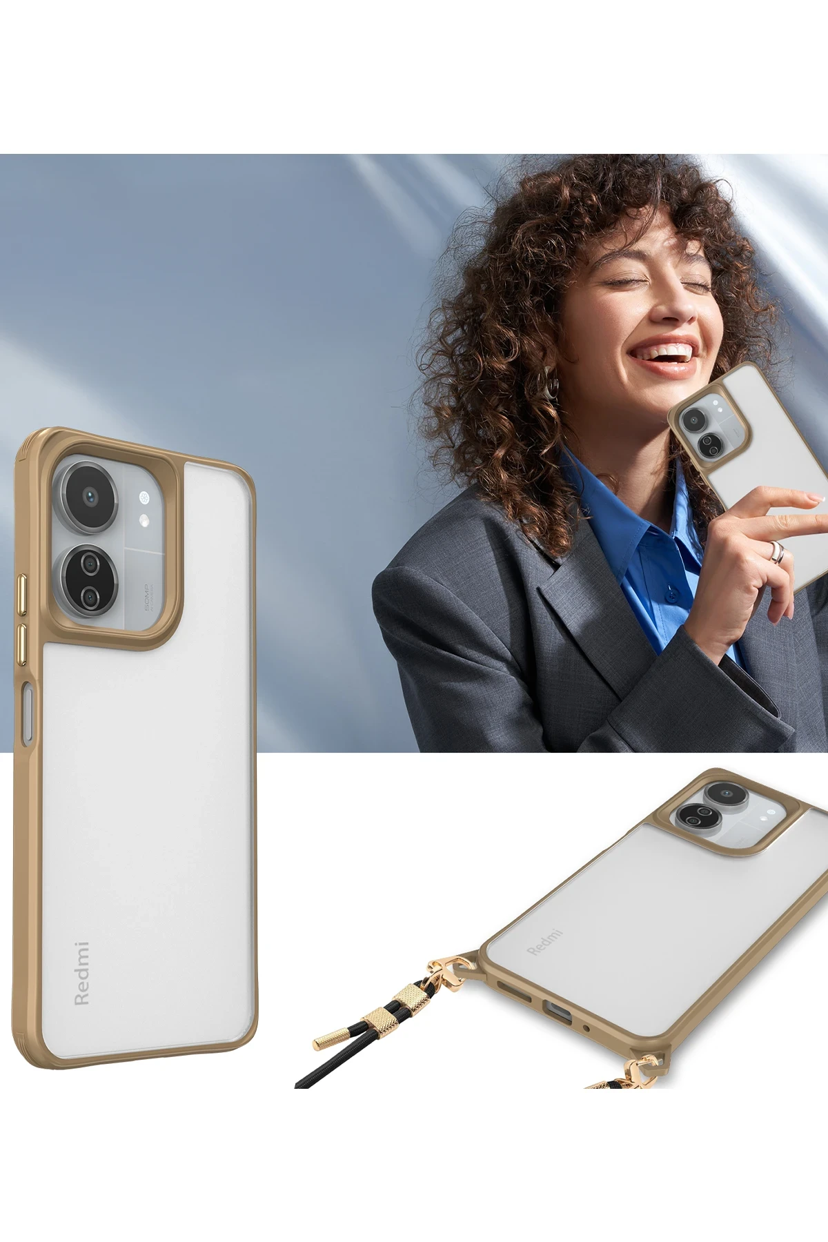 Newface Xiaomi Redmi 13C Kılıf Penta Silikon Kılıf - Lacivert - Görsel 3