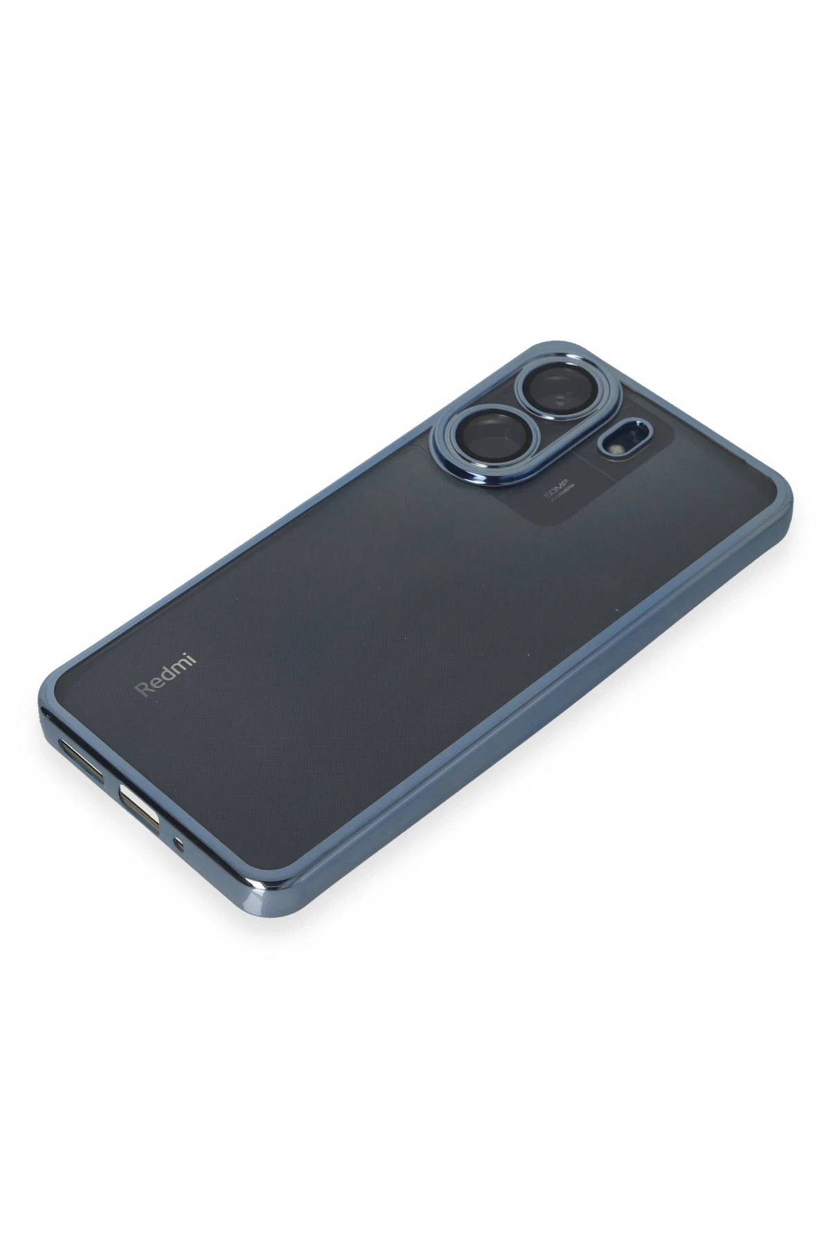Newface Xiaomi Redmi 13C Kılıf Razer Lensli Silikon - Lacivert - Görsel 4