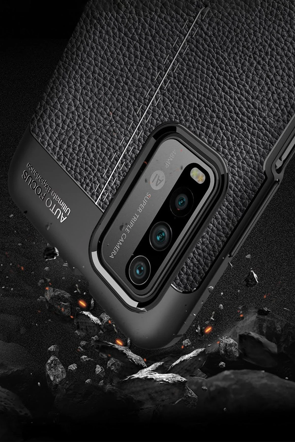Newface Xiaomi Redmi 9T Kılıf Auto Focus Kapak - Siyah - Görsel 3