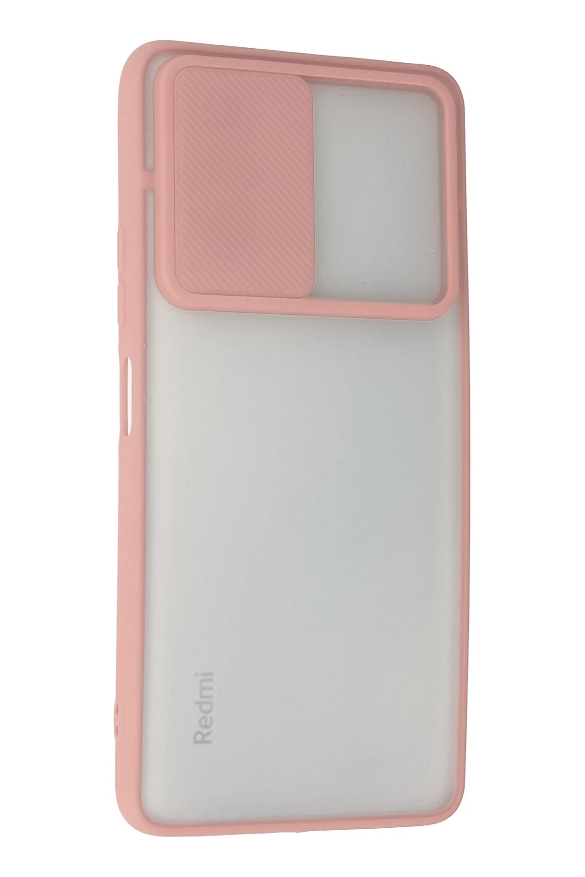Newface Xiaomi Redmi Note 10 Pro Kılıf Palm Buzlu Kamera Sürgülü Silikon - Pembe - Görsel 3