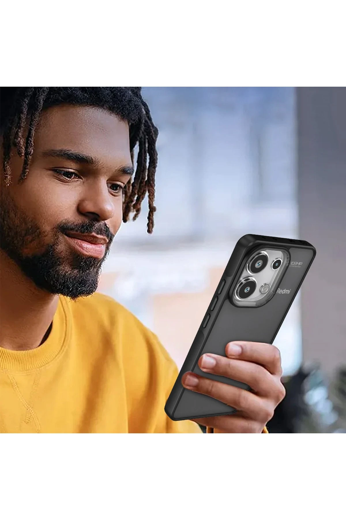 Newface Xiaomi Redmi Note 13 Pro 4G Kılıf Elegant Kapak - Pudra - Görsel 3