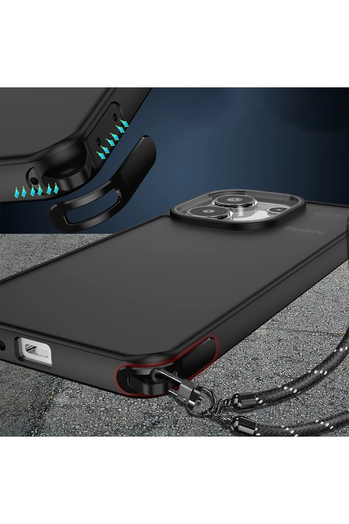 Newface Xiaomi Redmi Note 13 Pro 4G Kılıf Elegant Kapak - Pudra - Görsel 4