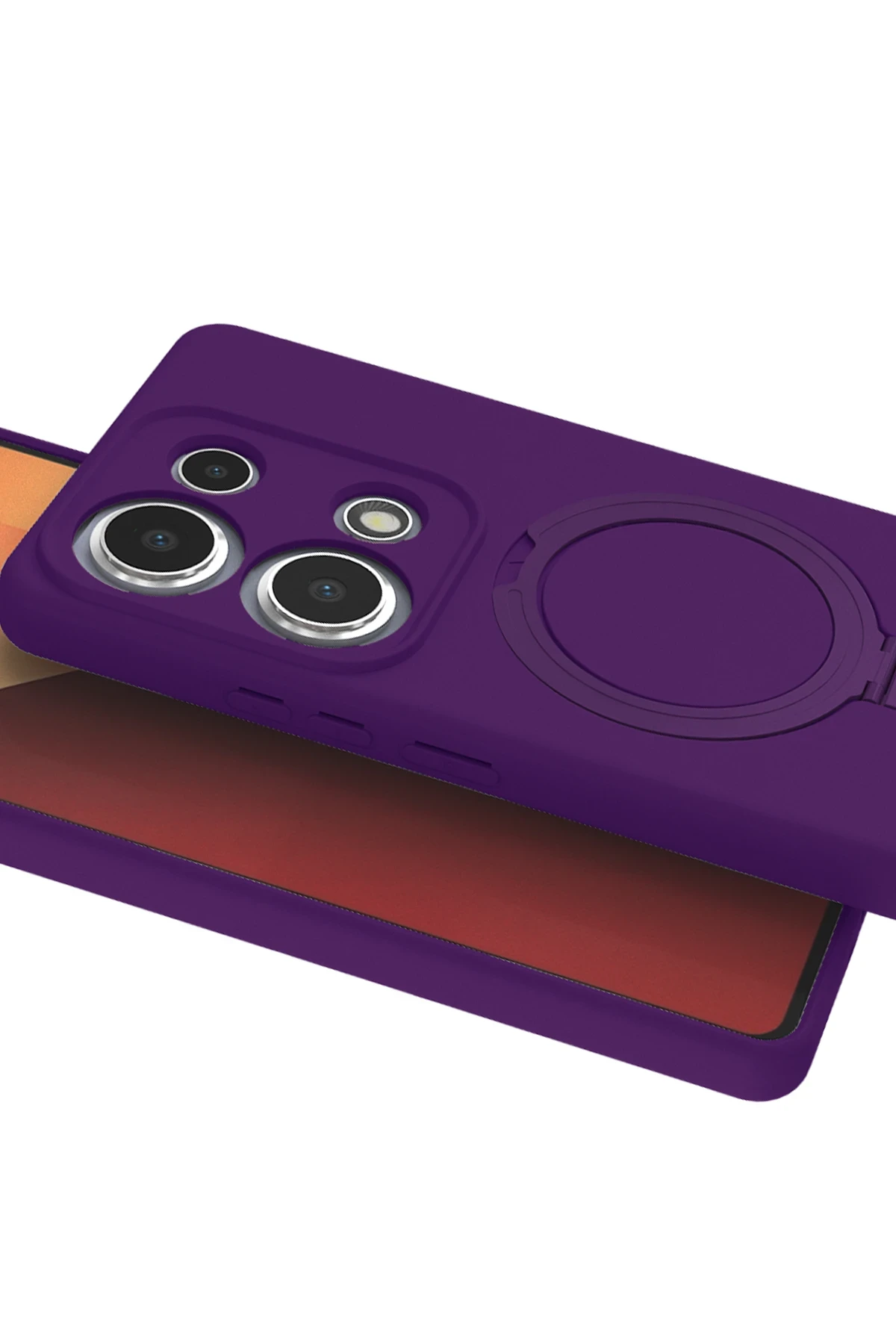 Newface Xiaomi Redmi Note 13 Pro 4G Regal Magsafe Standlı Kapak - Derin Mor - Görsel 3