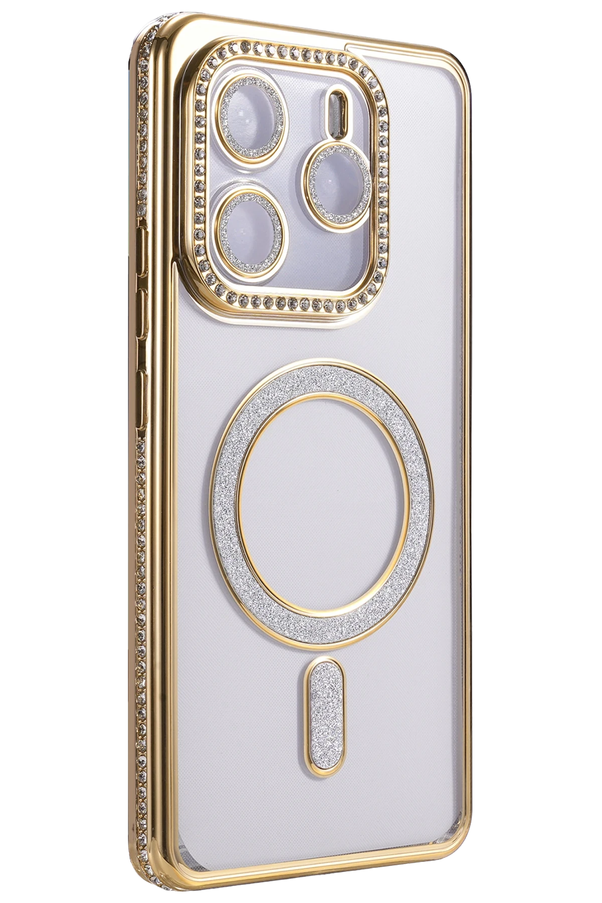 Newface Xiaomi Redmi Note 14 4G Joke Simli Magneticsafe Kılıf - Gold - Görsel 3