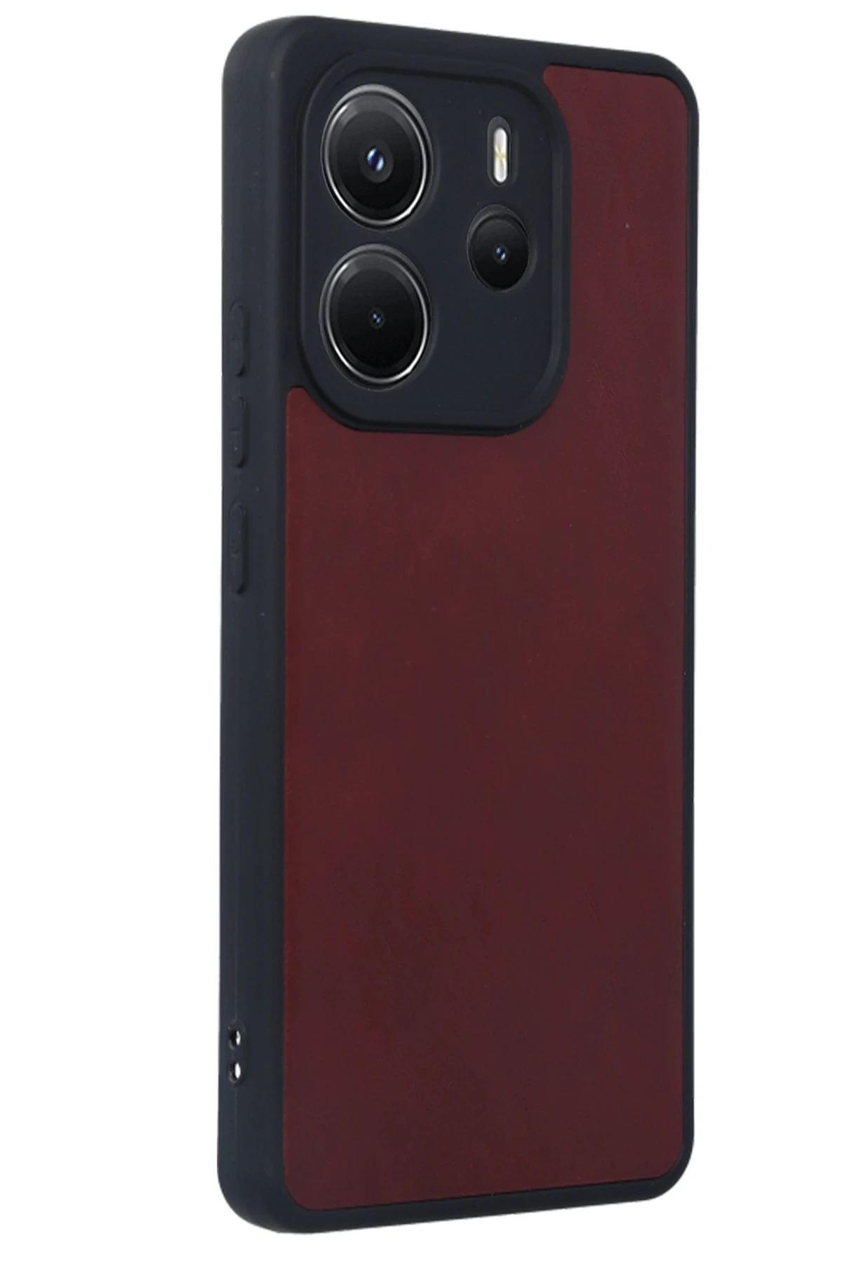Newface Xiaomi Redmi Note 14 4G Kılıf Aras Deri Kapak - Bordo - Görsel 3