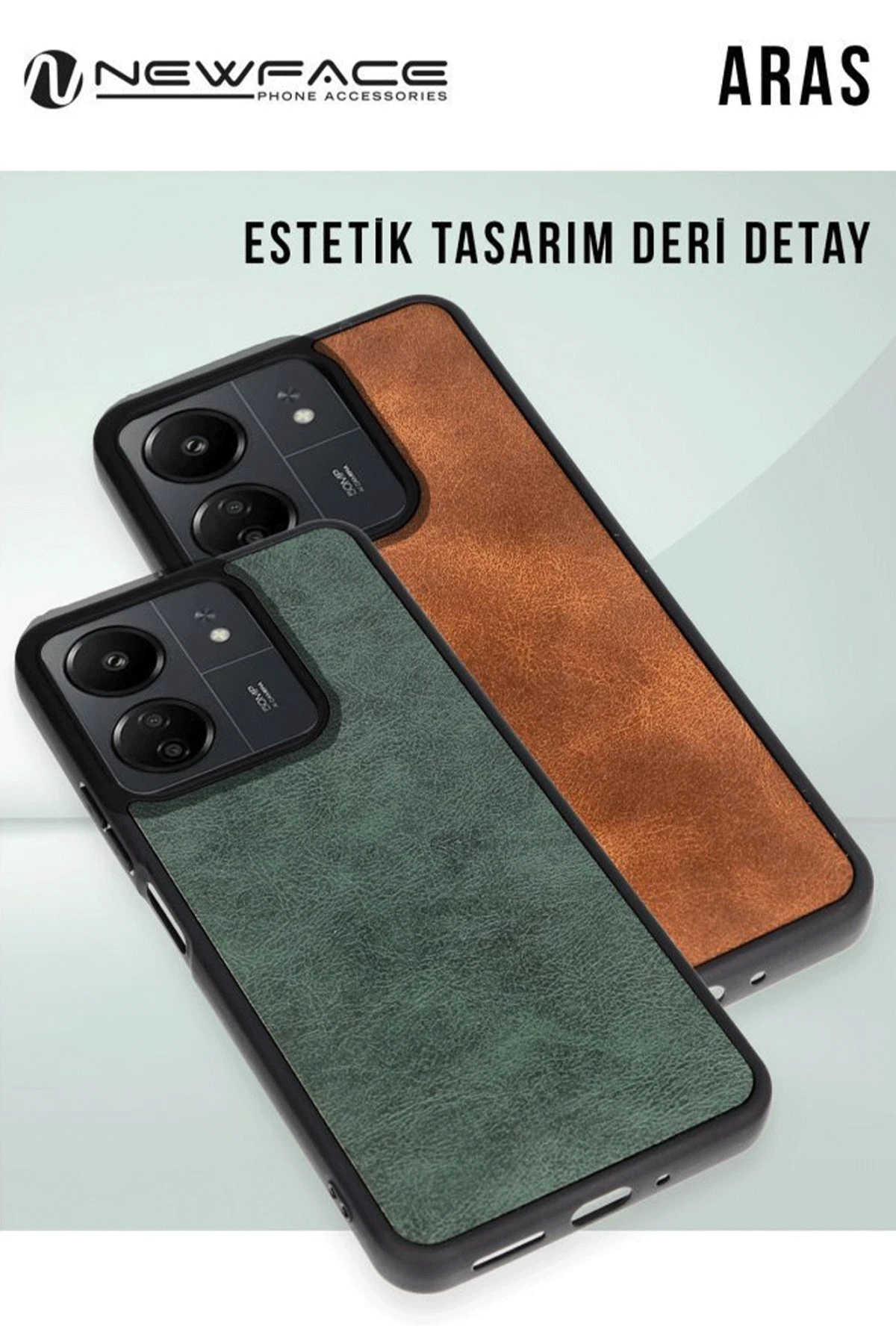Newface Xiaomi Redmi Note 14 4G Kılıf Aras Deri Kapak - Bordo - Görsel 5