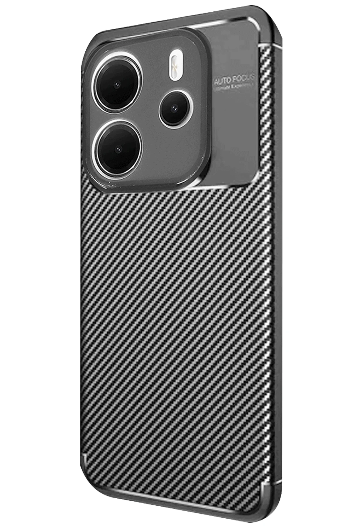 Newface Xiaomi Redmi Note 14 4G Kılıf Auto Focus Karbon Kapak - Siyah - Görsel 3