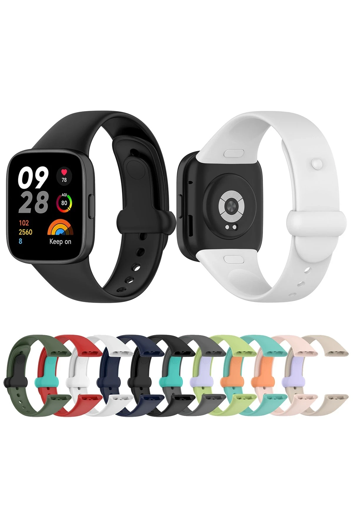 Newface Xiaomi Redmi Watch 3 Origin Silikon Kordon - Kırmızı - Görsel 3