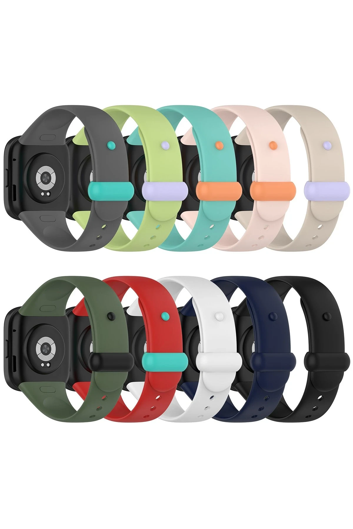 Newface Xiaomi Redmi Watch 3 Origin Silikon Kordon - Kırmızı - Görsel 4