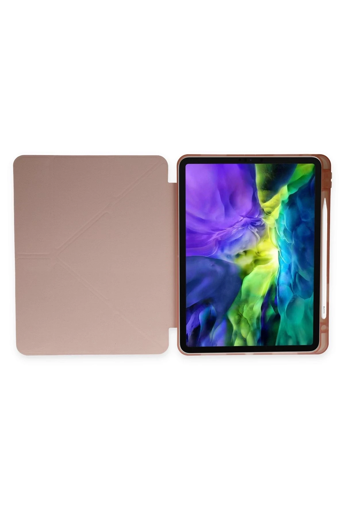Newface iPad 10.2 (8.nesil) Kılıf Kalemlikli Mars Tablet Kılıfı - Rose Gold - Görsel 5