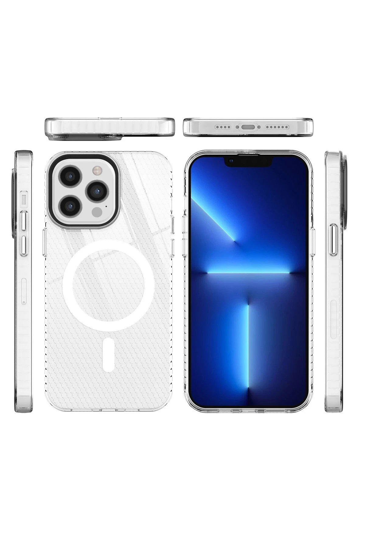 Newface iPhone 12 Pro Max Kılıf Beta Magneticsafe Silikon - Şeffaf - Görsel 3