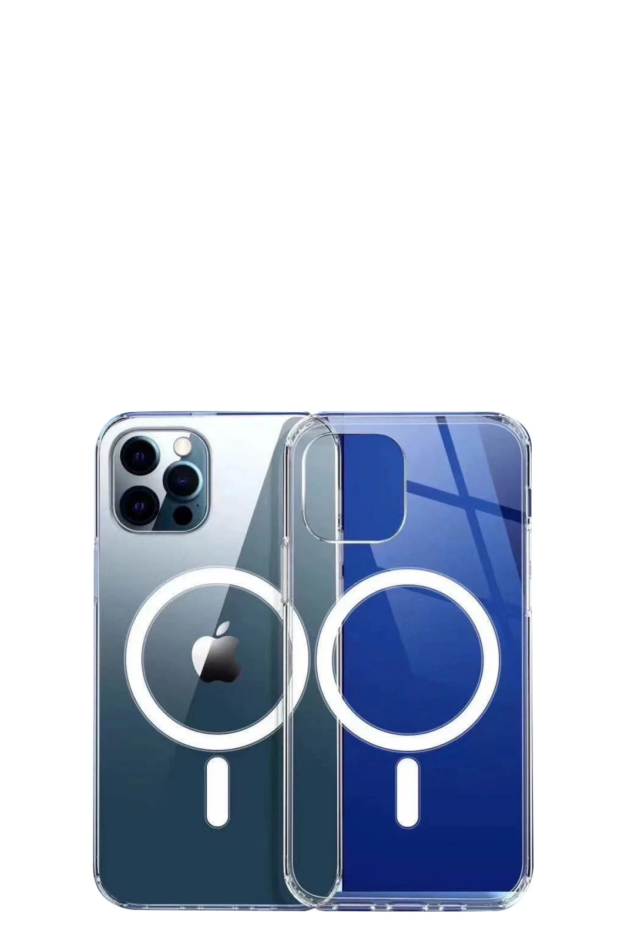 Newface iPhone 12 Pro Max Kılıf Magneticsafe Şeffaf Silikon - Şeffaf - Görsel 3