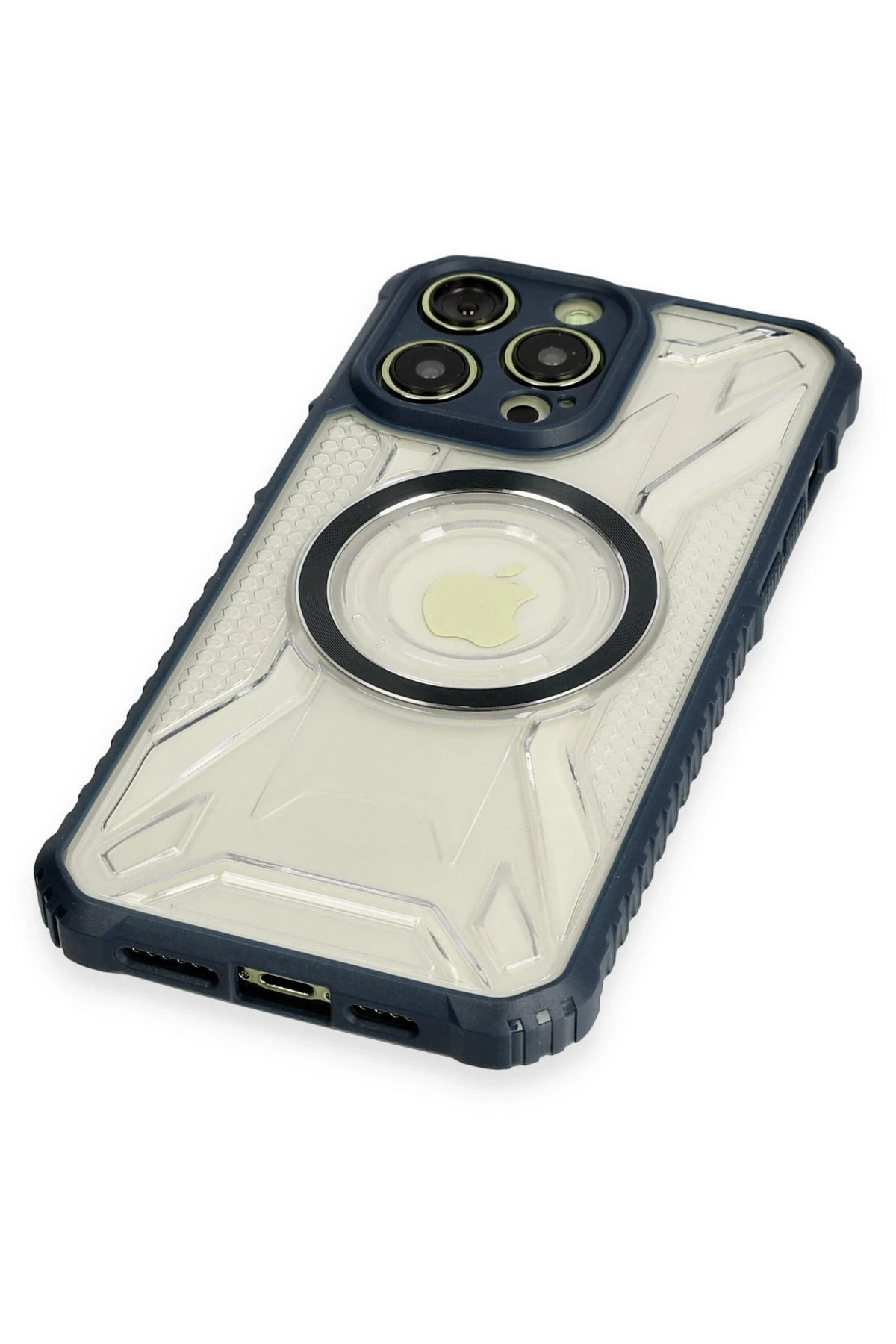 Newface iPhone 12 Pro Max Kılıf Prag Magneticsafe Kapak - Lacivert - Görsel 4