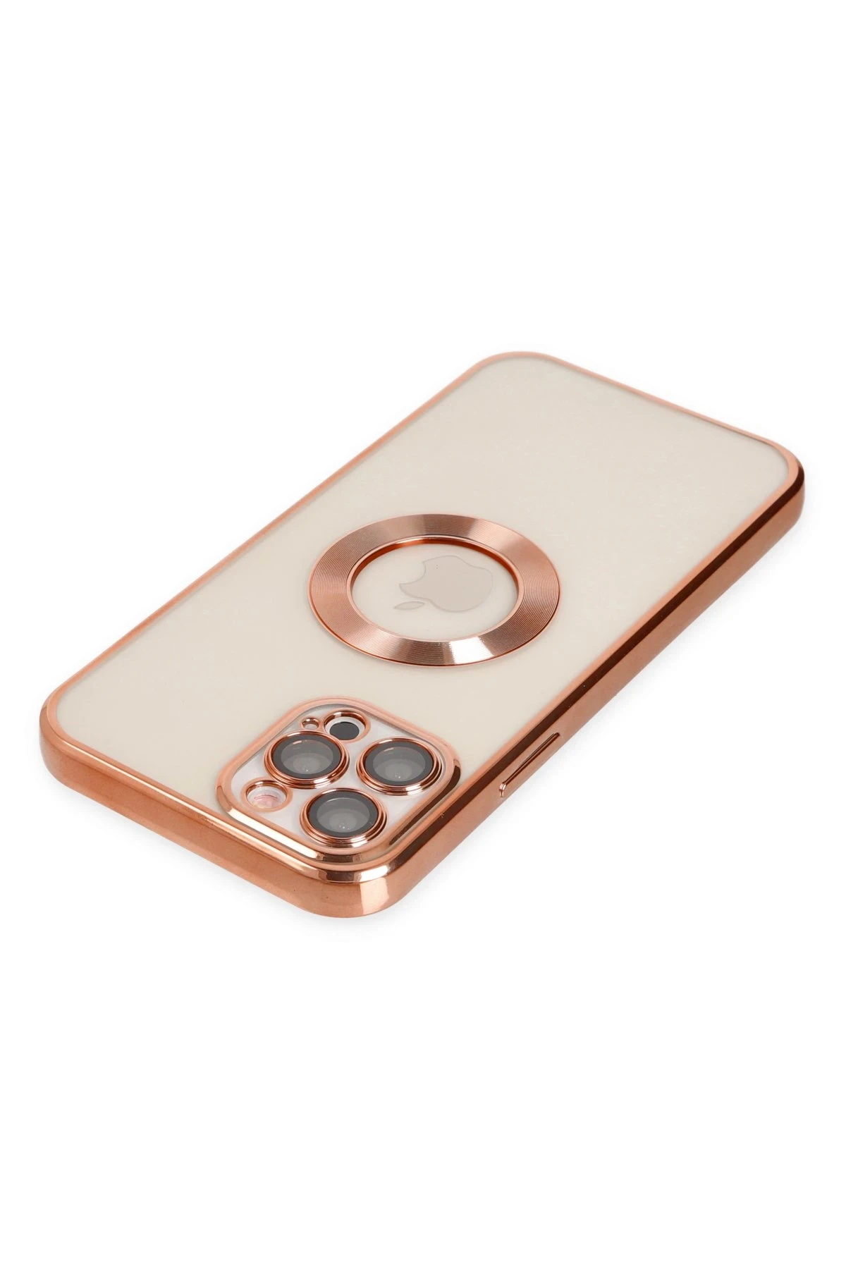 Newface iPhone 12 Pro Max Kılıf Slot Silikon - Rose Gold - Görsel 4