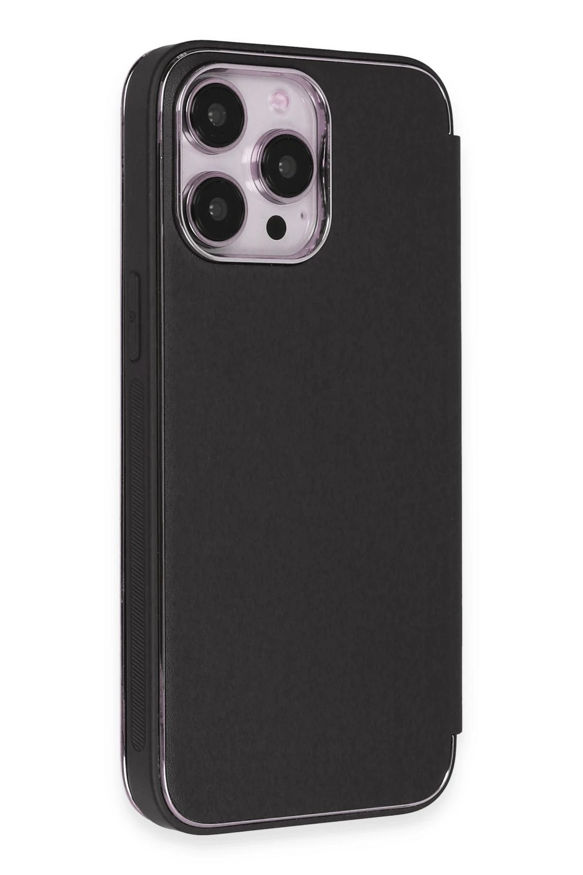 Newface iPhone 13 Pro Kılıf Dolpin Kapaklı - Siyah - Görsel 3
