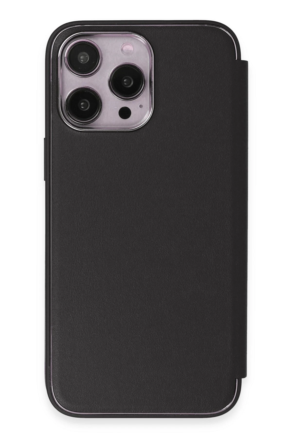 Newface iPhone 13 Pro Kılıf Dolpin Kapaklı - Siyah - Görsel 4