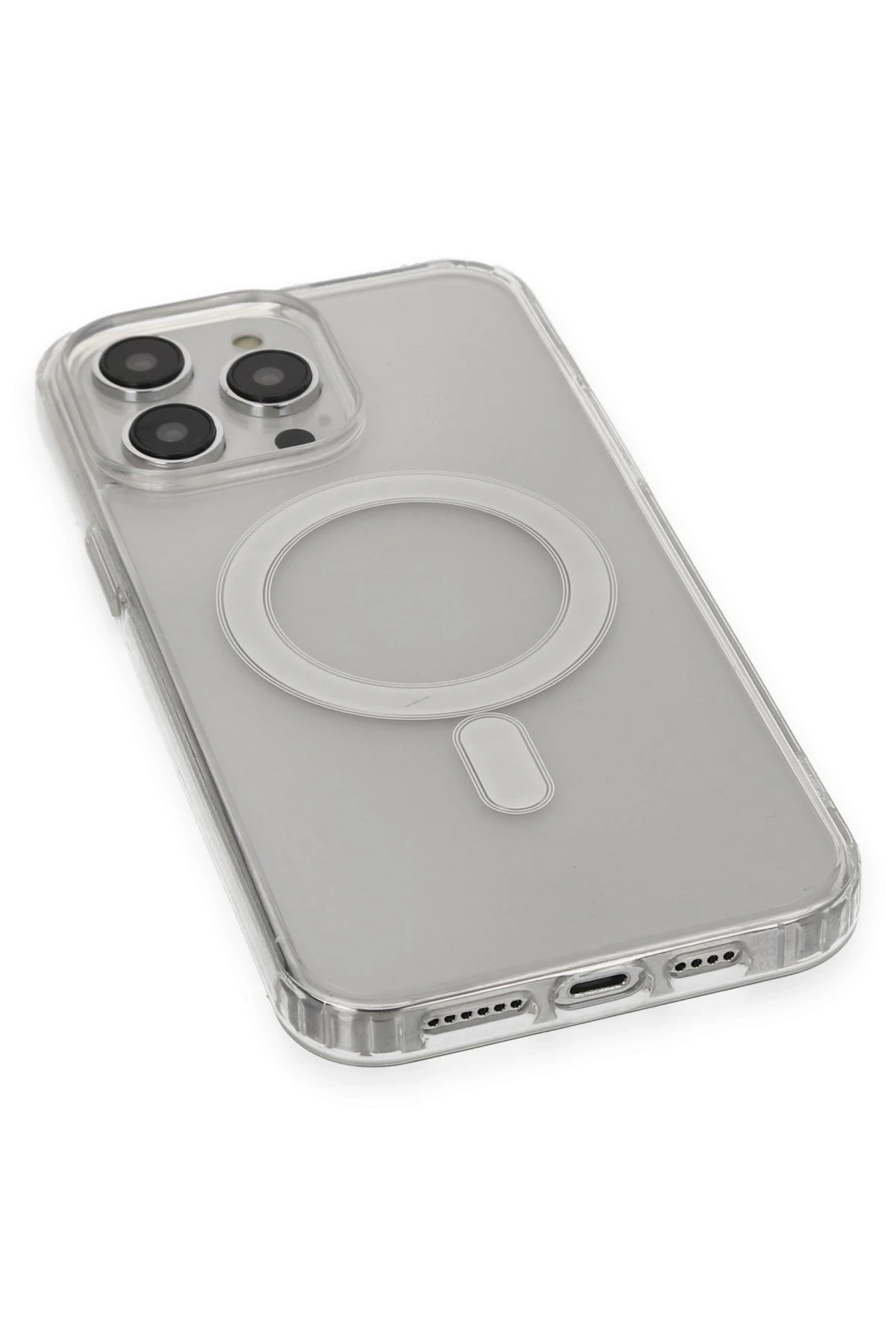 Newface iPhone 13 Pro Max Kılıf Matte Şeffaf Magneticsafe - Şeffaf - Görsel 4