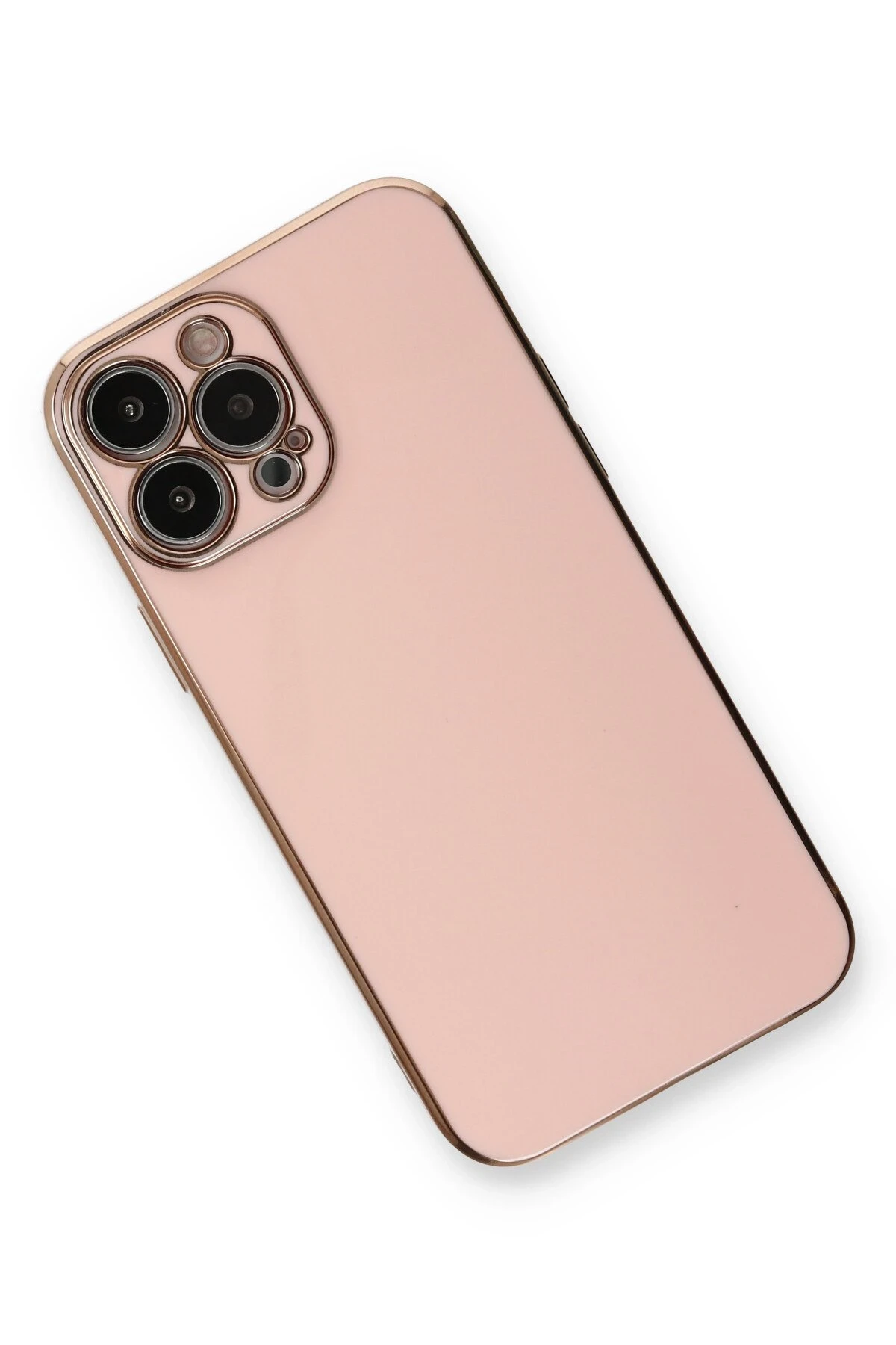 Newface iPhone 13 Pro Max Kılıf Volet Silikon - Pembe - Görsel 3