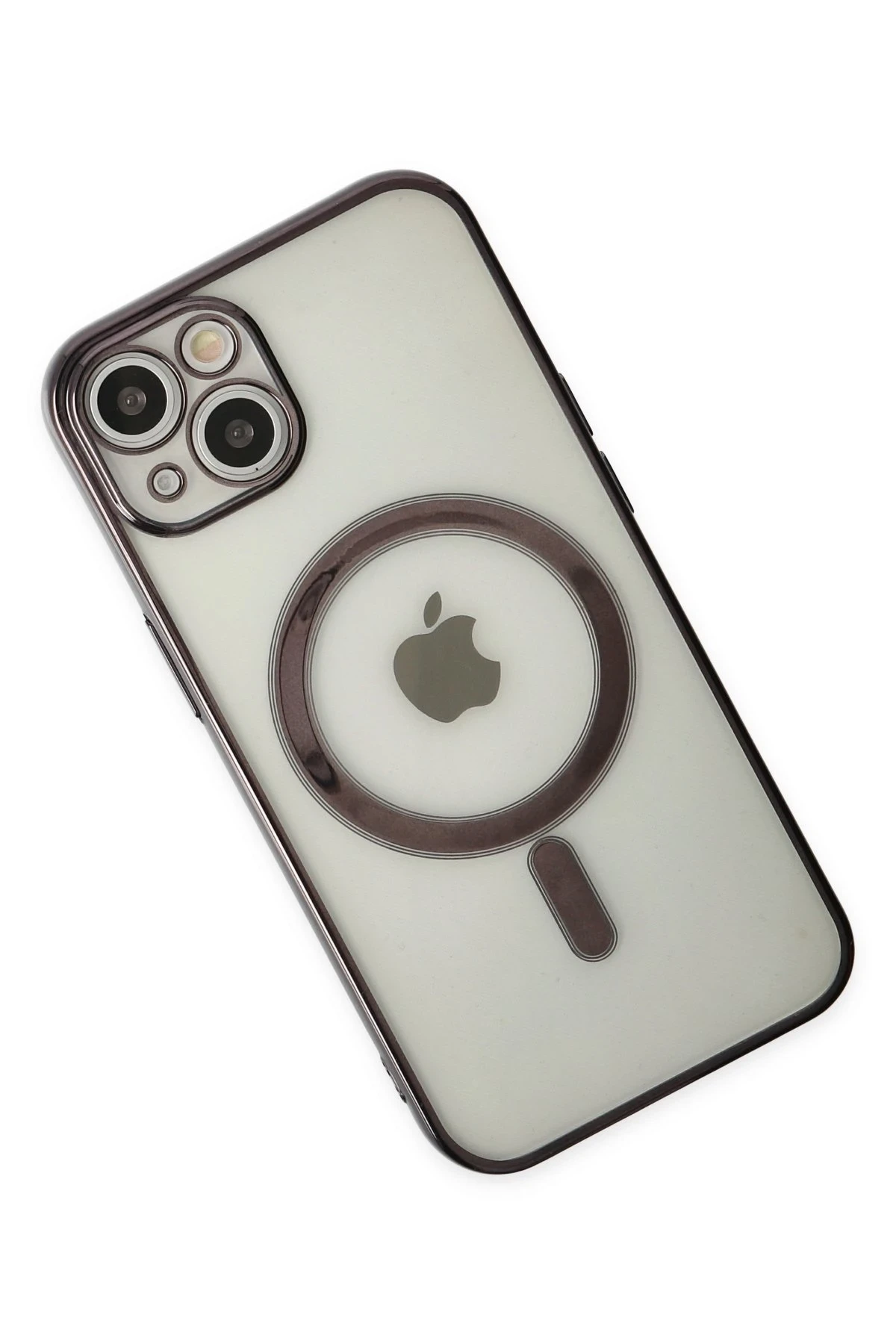 Newface iPhone 14 Plus Kılıf Magneticsafe Lazer Silikon - Siyah - Görsel 3