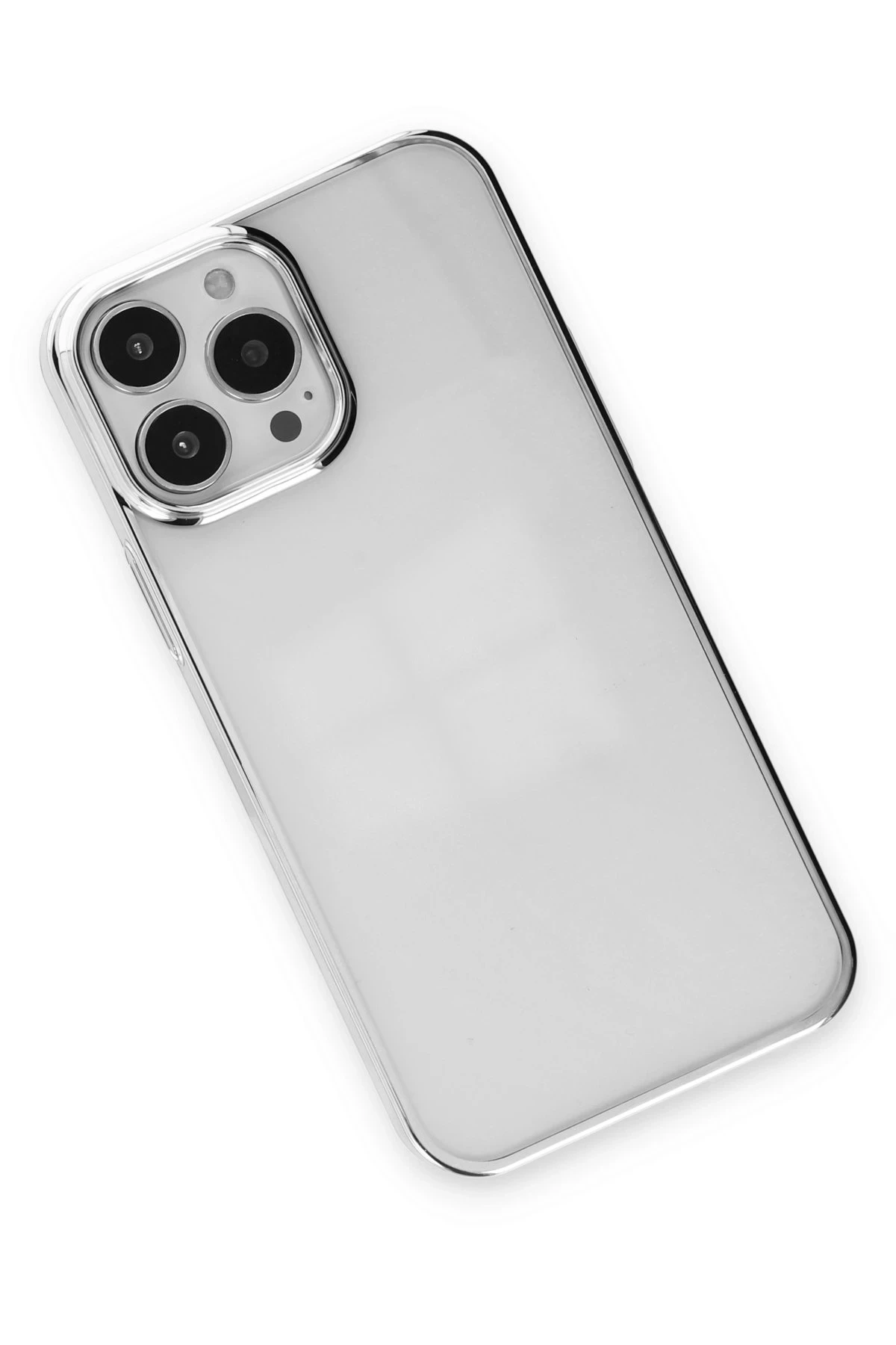 Newface iPhone 14 Pro Kılıf Element Silikon - Gümüş - Görsel 3