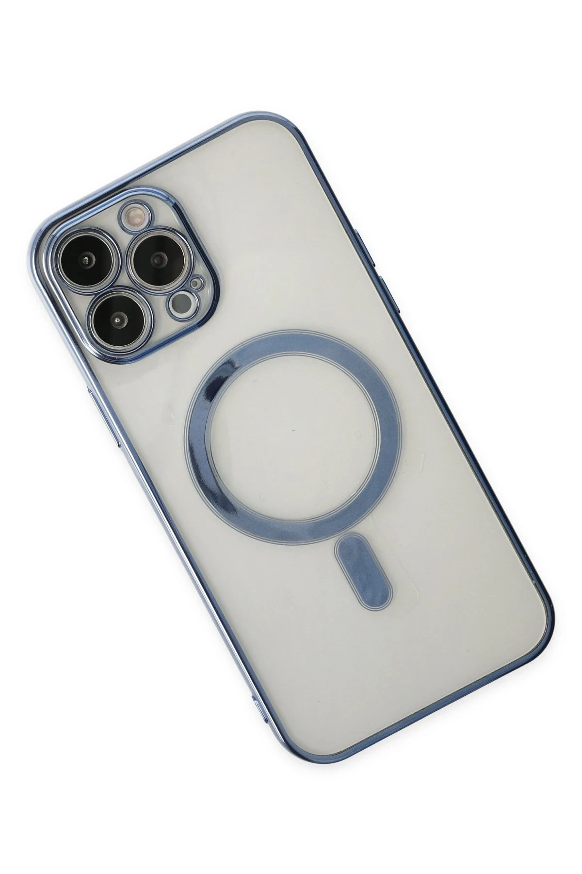 Newface iPhone 14 Pro Kılıf Magneticsafe Lazer Silikon - Sierra Blue - Görsel 3