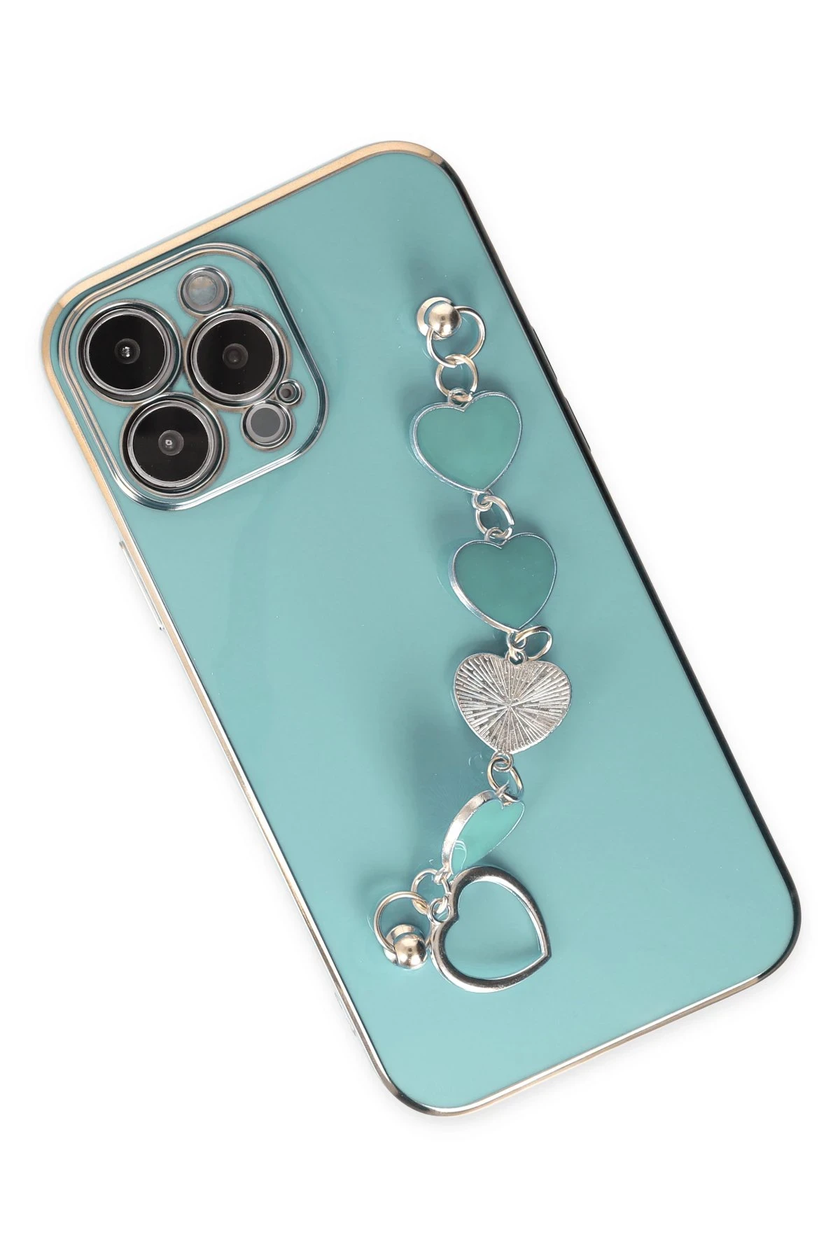 Newface iPhone 14 Pro Max Kılıf Esila Silikon - Su Yeşili - Görsel 3