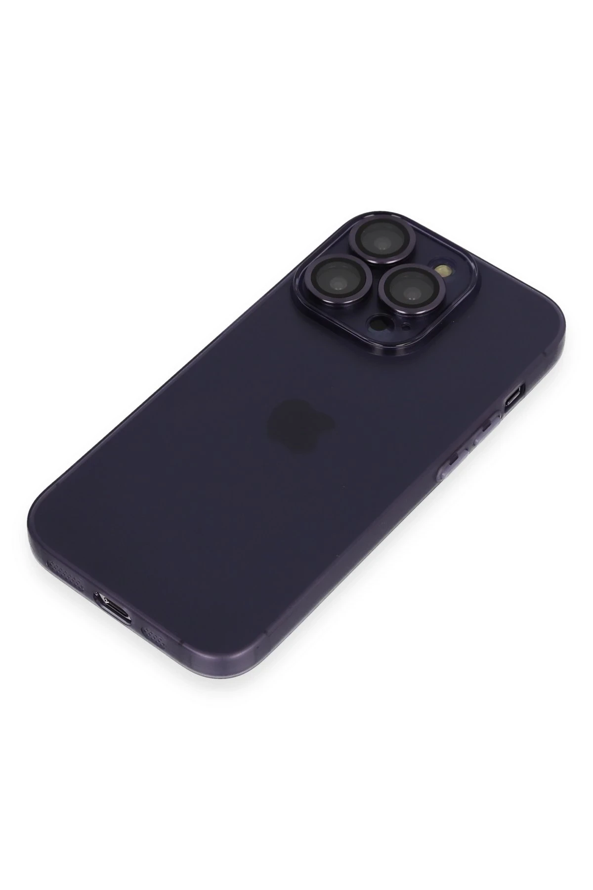 Newface iPhone 14 Pro Max Kılıf Luko Lens Silikon - Derin Mor - Görsel 6