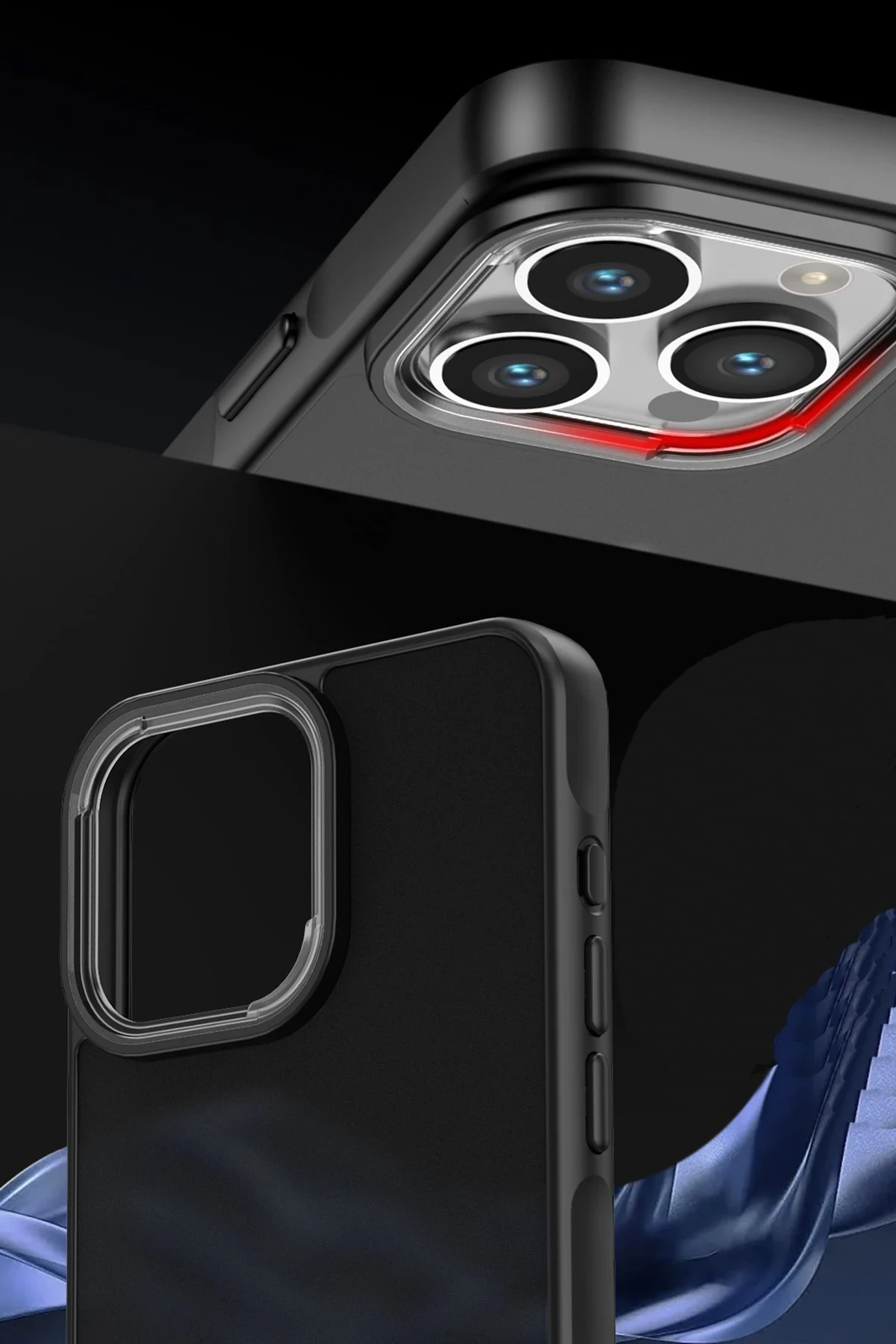 Newface iPhone 15 Kılıf Elegant Kapak - Siyah - Görsel 4