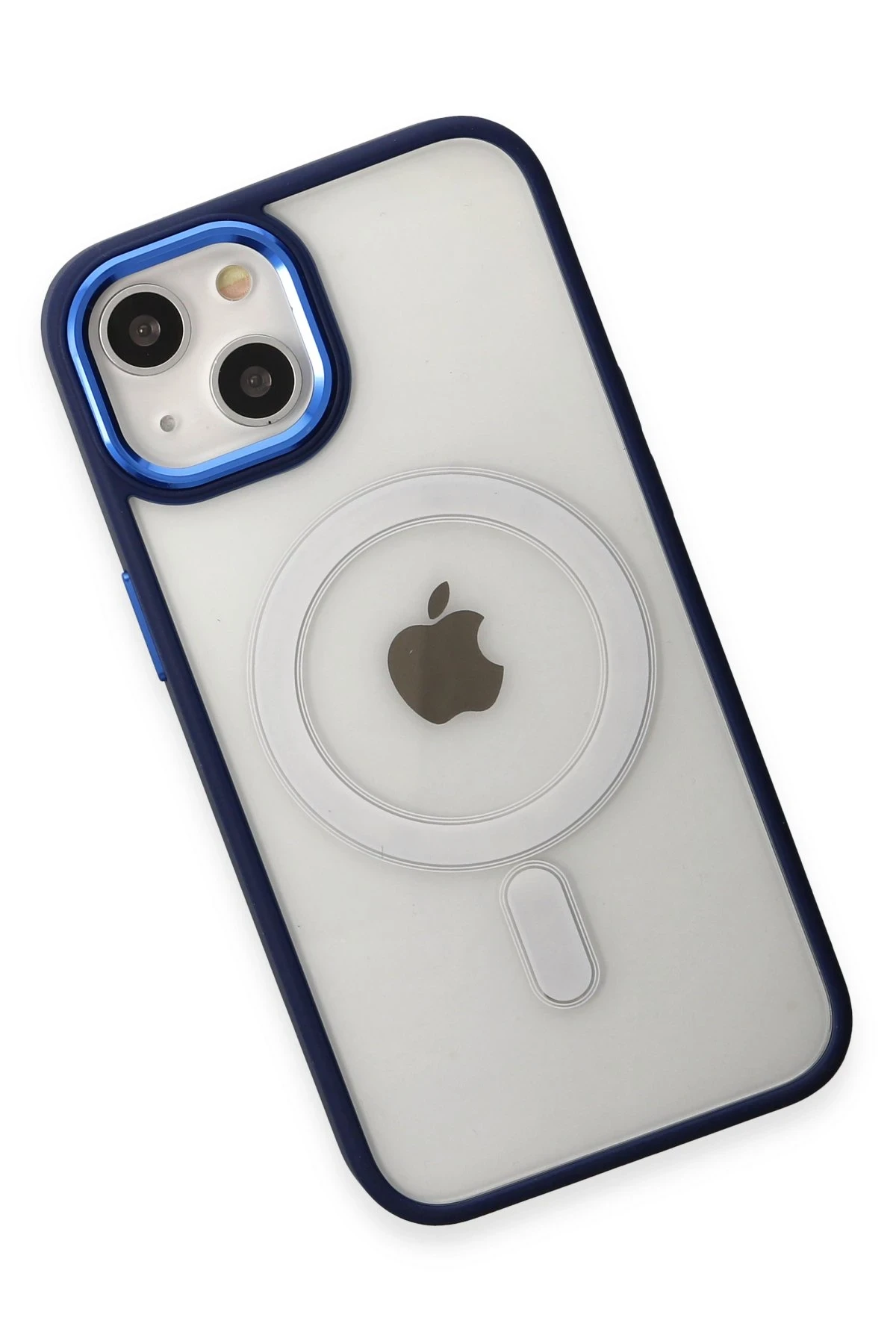 Newface iPhone 15 Pro Kılıf Room Magneticsafe Silikon - Lacivert - Görsel 3