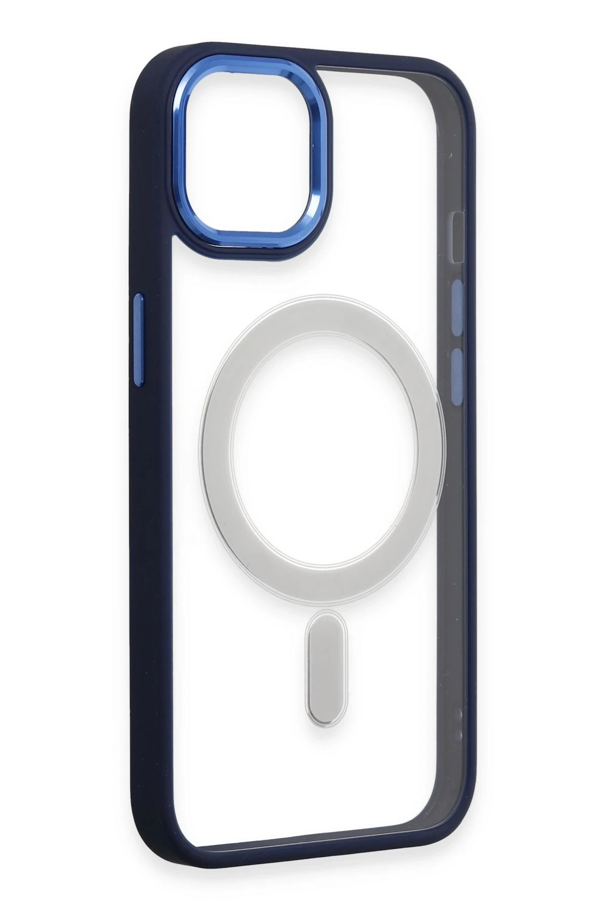 Newface iPhone 15 Pro Kılıf Room Magneticsafe Silikon - Lacivert - Görsel 4