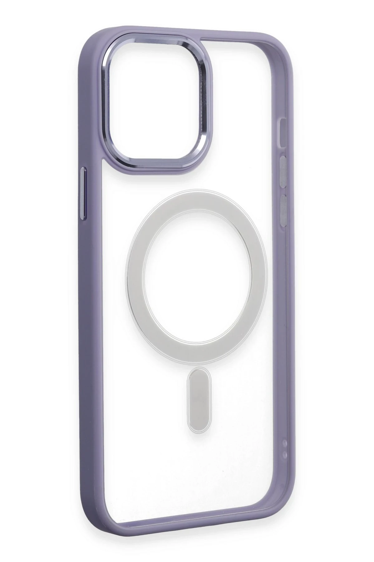 Newface iPhone 15 Pro Kılıf Room Magneticsafe Silikon - Lila - Görsel 4