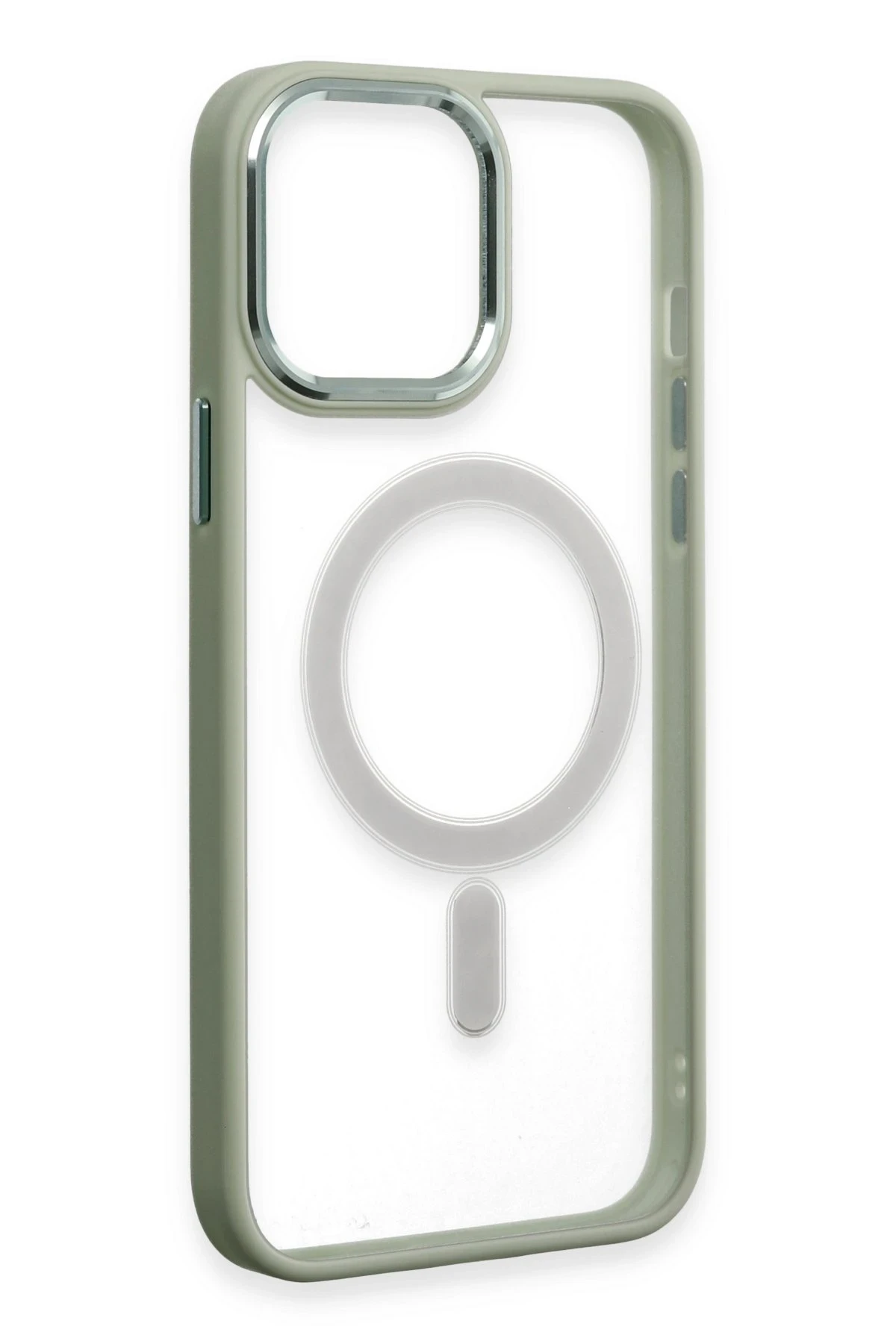 Newface iPhone 15 Pro Max Kılıf Room Magneticsafe Silikon - Su Yeşili - Görsel 4