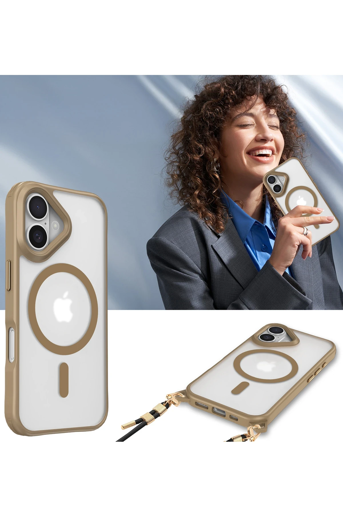 Newface iPhone 16 Kılıf Enka Magsafe Silikon Kılıf - Siyah - Görsel 3