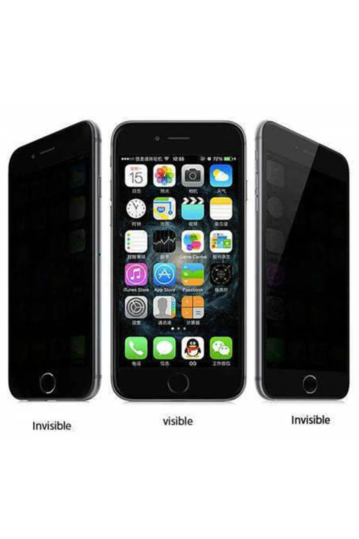 Newface iPhone 7 Bilvis Hayalet Cam Ekran Koruyucu - Siyah - Görsel 8