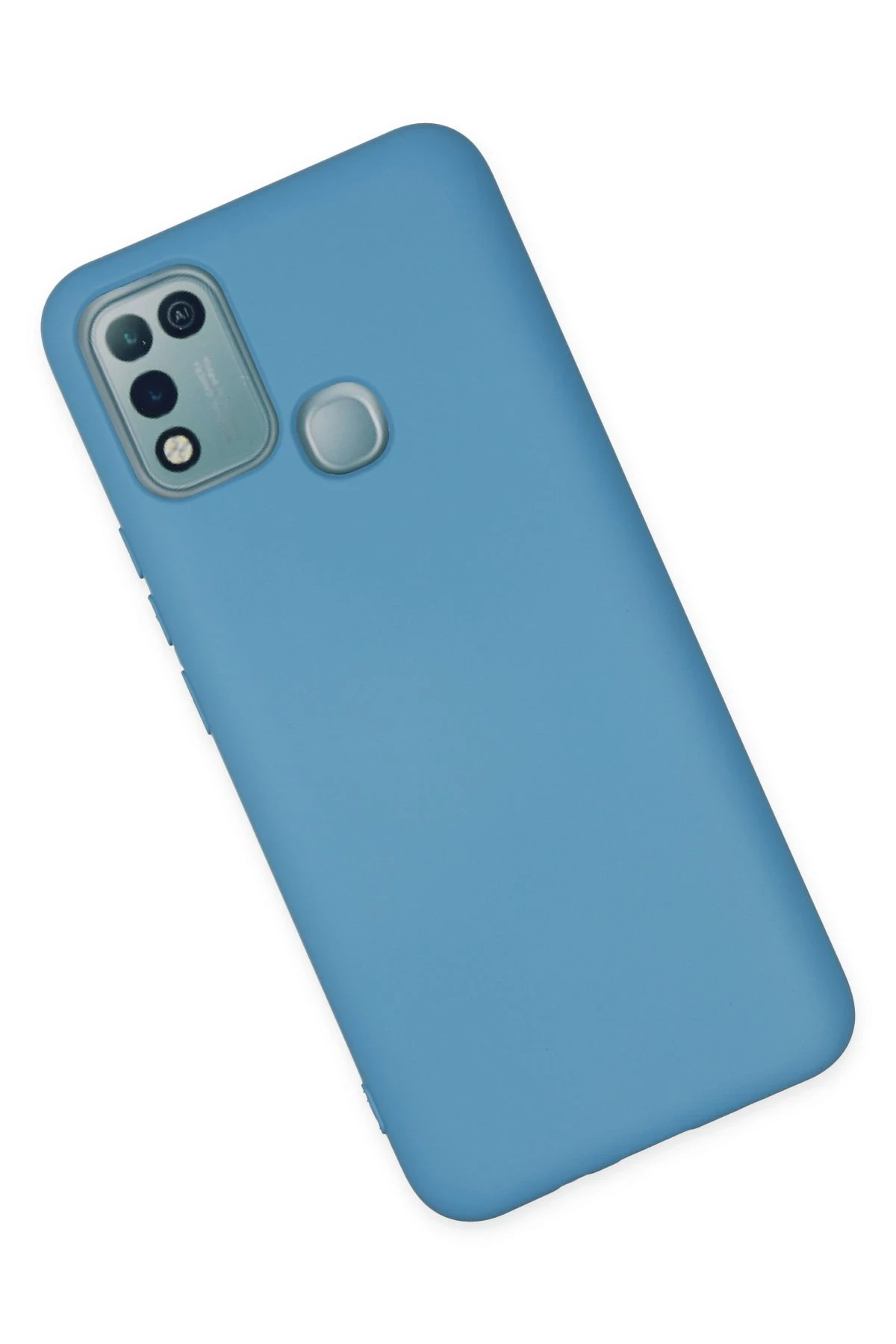 Newface İnfinix Hot 10 Play Kılıf Nano içi Kadife Silikon - Mavi - Görsel 3